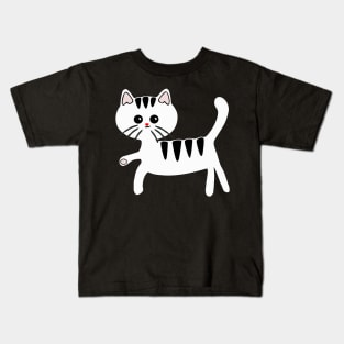 Cute cat with red nose Kids T-Shirt